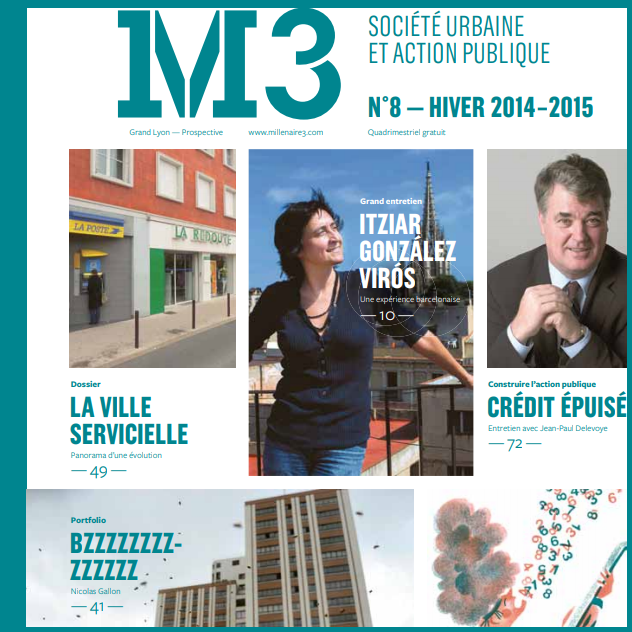 Extrait de la couverture de la revue "M3 Société urbaine et action publique - N°8"